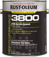 Rust-Oleum - 1 Gal Masstone Tint Base Semi Gloss Finish Acrylic Enamel Paint - 150 to 270 Sq Ft per Gal, Interior/Exterior, Direct to Metal - Best Tool & Supply