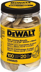 DeWALT - Size 20 Biscuits - 100 Pieces, Tube - Best Tool & Supply