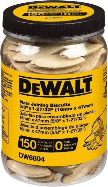 DeWALT - Size 0 Biscuits - 150 Pieces, Tube - Best Tool & Supply