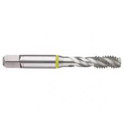 M18x2.5 6H 4-Flute Cobalt Yellow Ring Semi-Bottoming 40 degree Spiral Flute Tap-Bright - Best Tool & Supply