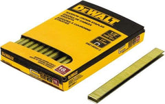 DeWALT - 1/2" Long x 1/4" Wide, 18 Gauge Crowned Construction Staple - Steel, Copper Finish, Chisel Point - Best Tool & Supply