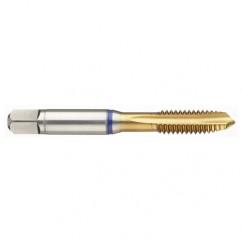 M2x0.40 6H 3-Flute PM Cobalt Blue Ring Spiral Point Plug Tap-TiN - Best Tool & Supply