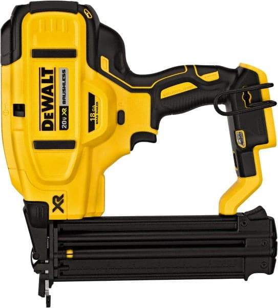 DeWALT - Cordless Brad Nailer - 18 Gauge Nail Diam, 5/8 to 2-1/8" Long Nail, Lithium-Ion Batteries Not Included - Best Tool & Supply