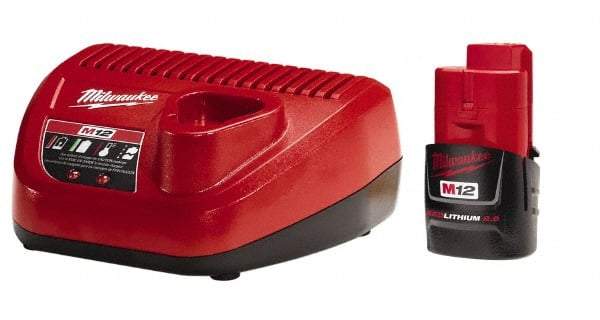 Milwaukee Tool - 12 Volt, 1 Battery Lithium-Ion Power Tool Charger - Battery Included - Best Tool & Supply