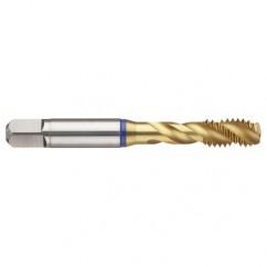 M8x1.25 6H 3-Flute PM Cobalt Blue Ring Semi-Bottoming 40 degree Spiral Flute Tap-TiN - Best Tool & Supply