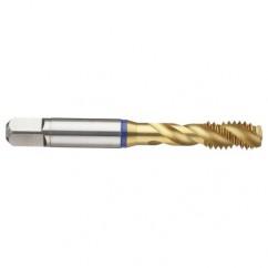 5/8-11 2B 4-Flute PM Cobalt Blue Ring Semi-Bottoming 40 degree Spiral Flute Tap-TiN - Best Tool & Supply