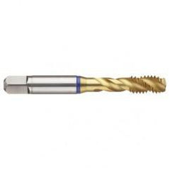 3/4-16 2B 4-Flute PM Cobalt Blue Ring Semi-Bottoming 40 degree Spiral Flute Tap-TiN - Best Tool & Supply