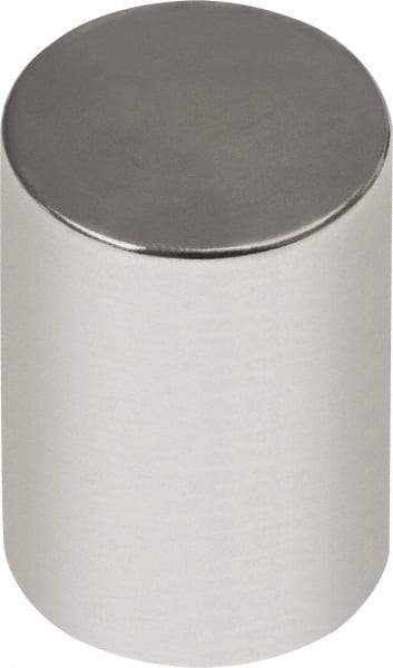 Mag-Mate - 1/4" Diam x 1/2" High Neodymium Rare Earth Magnet - 3.87 Lb Max Capacity, 180°F Max, Nickel Plated - Best Tool & Supply