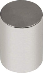 Mag-Mate - 1/4" Diam x 1/2" High Neodymium Rare Earth Magnet - 3.87 Lb Max Capacity, 180°F Max, Nickel Plated - Best Tool & Supply