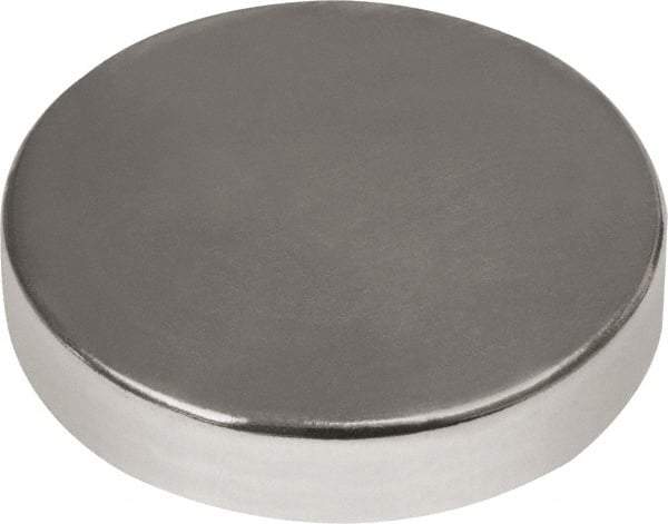 Mag-Mate - 3/4" Diam x 1/8" High Neodymium Rare Earth Magnet - 18 Lb Max Capacity, 180°F Max, Nickel Plated - Best Tool & Supply