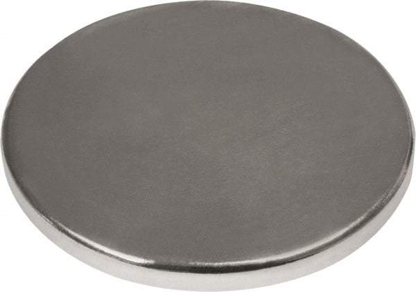 Mag-Mate - 3/4" Diam x 1/16" High Neodymium Rare Earth Magnet - 15.3 Lb Max Capacity, 180°F Max, Nickel Plated - Best Tool & Supply