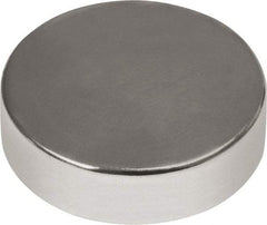 Mag-Mate - 1/2" Diam x 3/16" High Neodymium Rare Earth Magnet - 9.3 Lb Max Capacity, 180°F Max, Nickel Plated - Best Tool & Supply