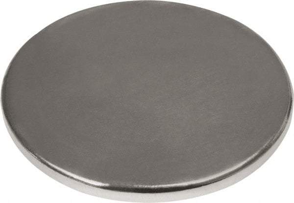 Mag-Mate - 1" Diam x 1/16" High Neodymium Rare Earth Magnet - 16.5 Lb Max Capacity, 180°F Max, Nickel Plated - Best Tool & Supply