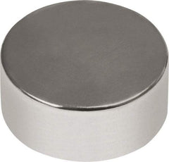 Mag-Mate - 3/4" Diam x 3/8" High Neodymium Rare Earth Magnet - 24 Lb Max Capacity, 180°F Max, Nickel Plated - Best Tool & Supply