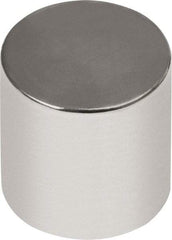 Mag-Mate - 3/8" Diam x 1/2" High Neodymium Rare Earth Magnet - 8.5 Lb Max Capacity, 180°F Max, Nickel Plated - Best Tool & Supply