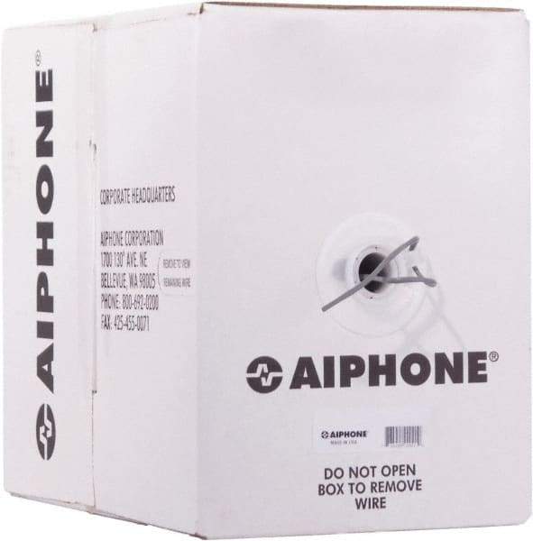 Aiphone - 22 AWG, 2 Wire, 1,000' OAL Shielded Automation & Communication Cable - PVC Insulation, 0.0253" OD - Best Tool & Supply