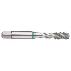 1/2-13 2B 3-Flute Cobalt Green Ring Semi-Bottoming 40 degree Spiral Flute Tap-Bright - Best Tool & Supply