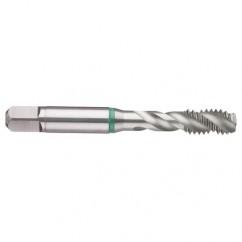 M8x1.25 6H 3-Flute Cobalt Green Ring Semi-Bottoming 40 degree Spiral Flute Tap-Bright - Best Tool & Supply