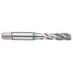 1/2-13 2B 3-Flute Cobalt Green Ring Semi-Bottoming 40 degree Spiral Flute Tap-Bright - Best Tool & Supply