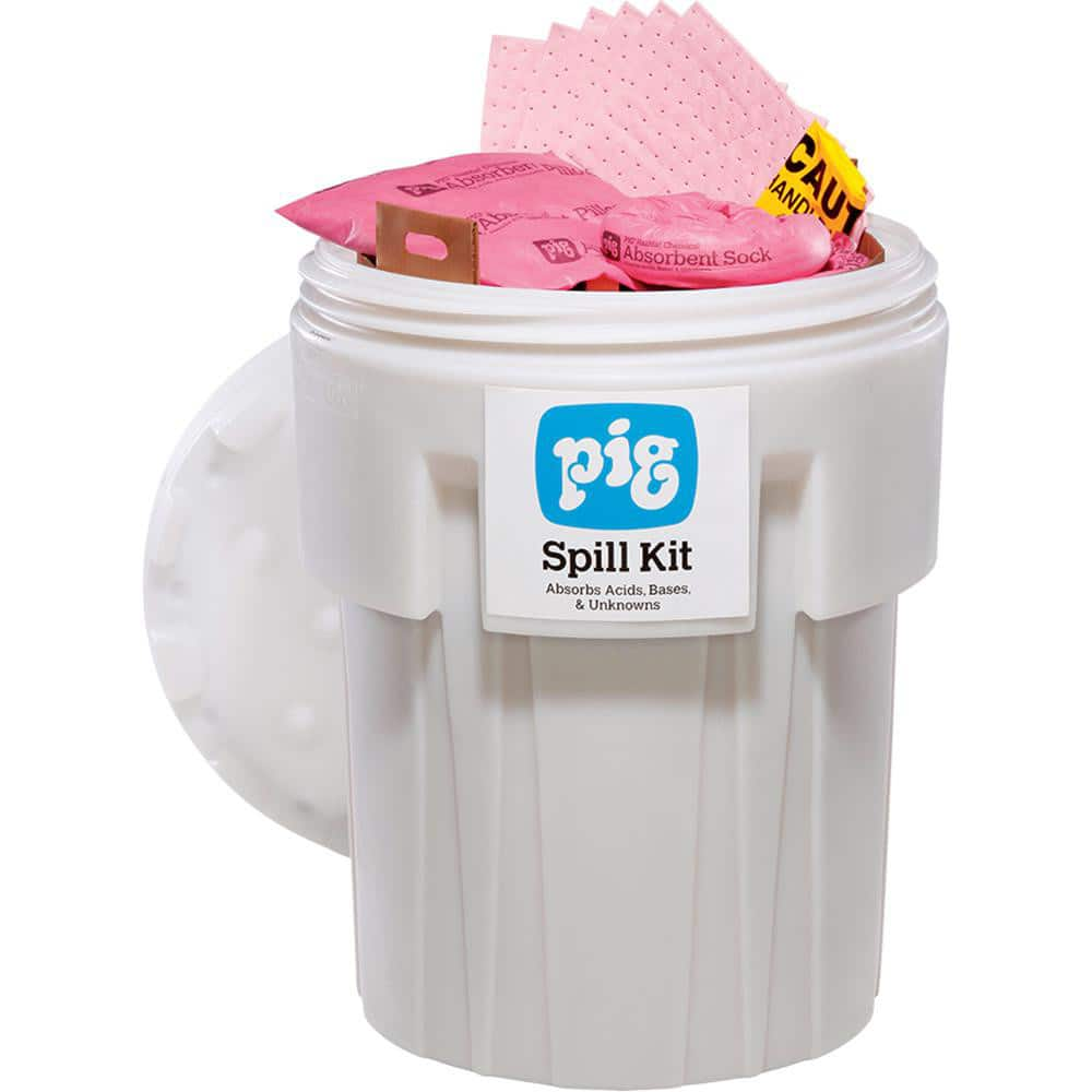 Spill Kits; Kit Type: Chemical & Hazardous Material Spill Kit; Container Type: Overpack; Absorption Capacity: 63 gal; Color: White; Portable: No; Capacity per Kit (Gal.): 63 gal