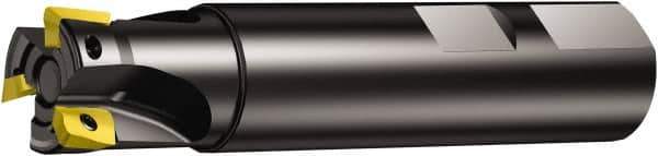 Sandvik Coromant - 32mm Cut Diam, 10mm Max Depth of Cut, 32mm Shank Diam, 100mm OAL, Indexable Square Shoulder End Mill - Multiple Insert Styles, Weldon Shank, 90° Lead Angle, Through Coolant, Series CoroMill 390 - Best Tool & Supply