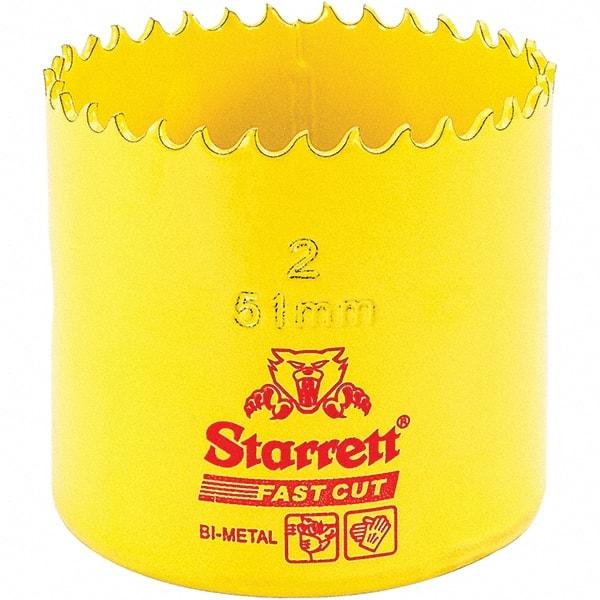 Starrett - 2" Diam, 1-5/8" Cutting Depth, Hole Saw - High Speed Steel Saw, Toothed Edge - Best Tool & Supply