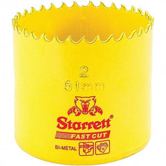 Starrett - 2" Diam, 1-5/8" Cutting Depth, Hole Saw - High Speed Steel Saw, Toothed Edge - Best Tool & Supply