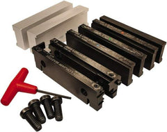 Jet Machining - 6" Jaw Width, " Jaw Height, Standard Vise Jaw Sets - Hardened Steel - Best Tool & Supply