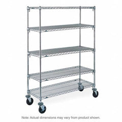 Metro - 900 Lb Capacity 5 Shelf Mobile Wire Shelving Unit - Add-On Unit - Best Tool & Supply