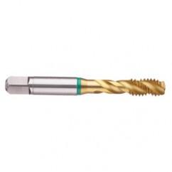 2-64 2B 3-Flute Cobalt Green Ring Semi-Bottoming 40 degree Spiral Flute Tap-TiN - Best Tool & Supply