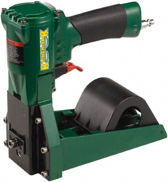 Klinch-Pak - Pneumatic Staple Gun - 1-1/4" Staples, 1000 Lb Capacity, Green, Aluminum - Best Tool & Supply