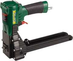 Klinch-Pak - Pneumatic Staple Gun - 1-3/8" Staples, 100 Lb Capacity, Green, Aluminum - Best Tool & Supply