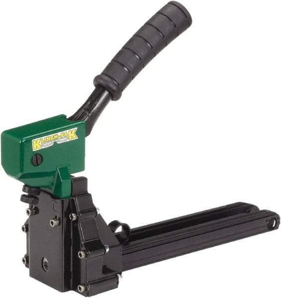 Klinch-Pak - Manual Staple Gun - 1-1/4" Staples, 100 Lb Capacity, Green, Aluminum - Best Tool & Supply