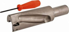 Hertel - 4-3/4" Max Drill Depth, 2xD, 2-3/8" Diam, Indexable Insert Drill - 2 Inserts, 1-1/2" Shank Diam, Straight Shank - Best Tool & Supply