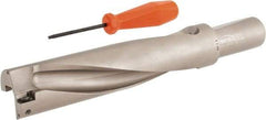 Hertel - 8" Max Drill Depth, 4xD, 2" Diam, Indexable Insert Drill - 2 Inserts, 1-1/2" Shank Diam, Straight Shank - Best Tool & Supply