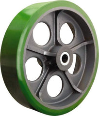 Hamilton - 20 Inch Diameter x 5 Inch Wide, Polyurethane on Cast Iron Caster Wheel - 9,000 Lb. Capacity, 5-1/4 Inch Hub Length, 1-1/2 Inch Axle Diameter, Straight Roller Bearing - Best Tool & Supply