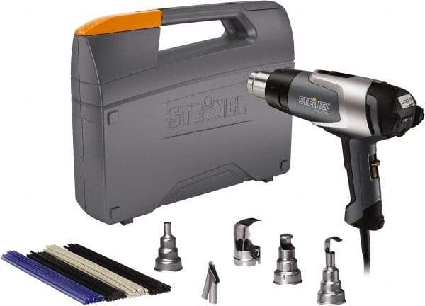 Steinel - 120 to 1,200°F Heat Setting, 4 to 13 CFM Air Flow, Heat Gun Kit - 120 Volts, 13.5 Amps, 1,600 Watts, 6' Cord Length - Best Tool & Supply