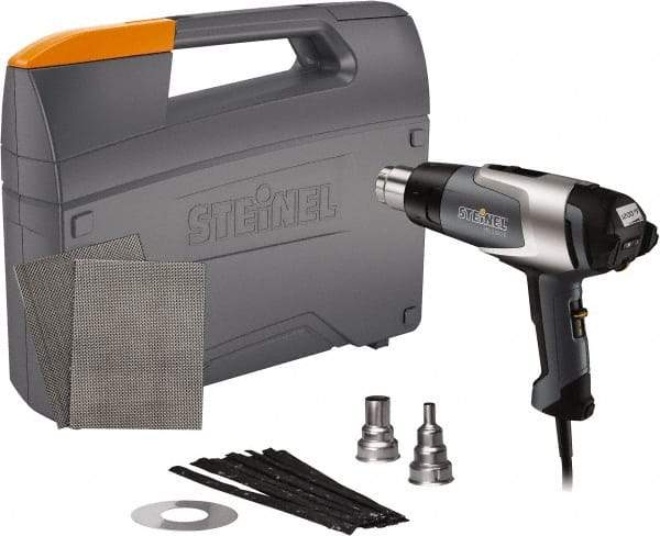 Steinel - 120 to 1,200°F Heat Setting, 4 to 13 CFM Air Flow, Heat Gun Kit - 120 Volts, 13.5 Amps, 1,600 Watts, 6' Cord Length - Best Tool & Supply