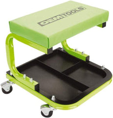 OEM Tools - 330 Lb Capacity, 4 Wheel Creeper Seat with Tray - Steel, 14-1/4" High x 14" Wide - Best Tool & Supply