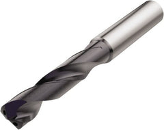 Seco - 1/4" 140° Spiral Flute Solid Carbide Screw Machine Drill Bit - Best Tool & Supply