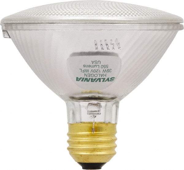 SYLVANIA - 39 Watt Halogen Flood/Spot Medium Screw Lamp - 2,950°K Color Temp, 500 Lumens, Dimmable, PAR30, 1,000 hr Avg Life - Best Tool & Supply