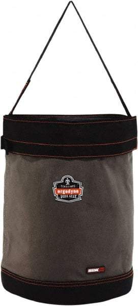 Ergodyne - 1 Pocket Gray & Black Canvas Tool Bucket - 16" Wide x 16" Deep x 20" High - Best Tool & Supply