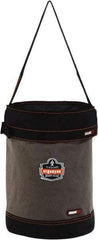 Ergodyne - 1 Pocket Gray & Black Canvas Tool Bucket - 12-1/2" Wide x 12-1/2" Deep x 17" High - Best Tool & Supply