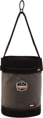 Ergodyne - 1 Pocket Gray & Black Canvas Tool Bucket - 12-1/2" Wide x 12-1/2" Deep x 17" High - Best Tool & Supply