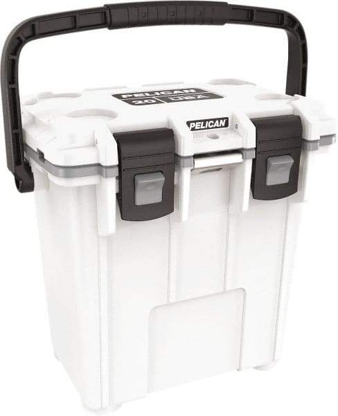 Pelican Products, Inc. - 20 Qt Cooler - Polypropylene, White/Gray - Best Tool & Supply