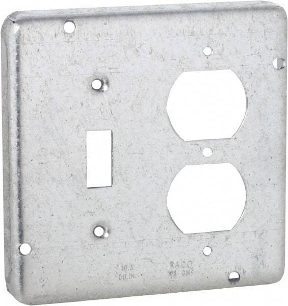 Hubbell-Raco - Electrical Outlet Box Steel Cover - Includes Mounting Hardware - Best Tool & Supply