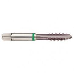 M2x0.40 6H 3-Flute Cobalt Green Ring Spiral Point Plug Tap-TiCN - Best Tool & Supply