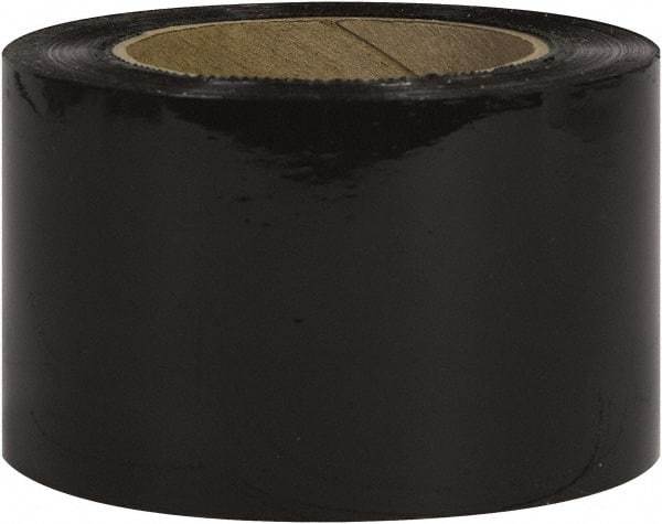 Made in USA - 3" x 1,000' 80 Gauge Black Bunding Stretch Film - Best Tool & Supply