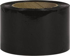 Made in USA - 3" x 1,000' 80 Gauge Black Bunding Stretch Film - Best Tool & Supply