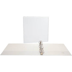 Universal One - 375 Sheet Capacity, 8-1/2 x 11", View Ring Binder - Polypropylene, White - Best Tool & Supply